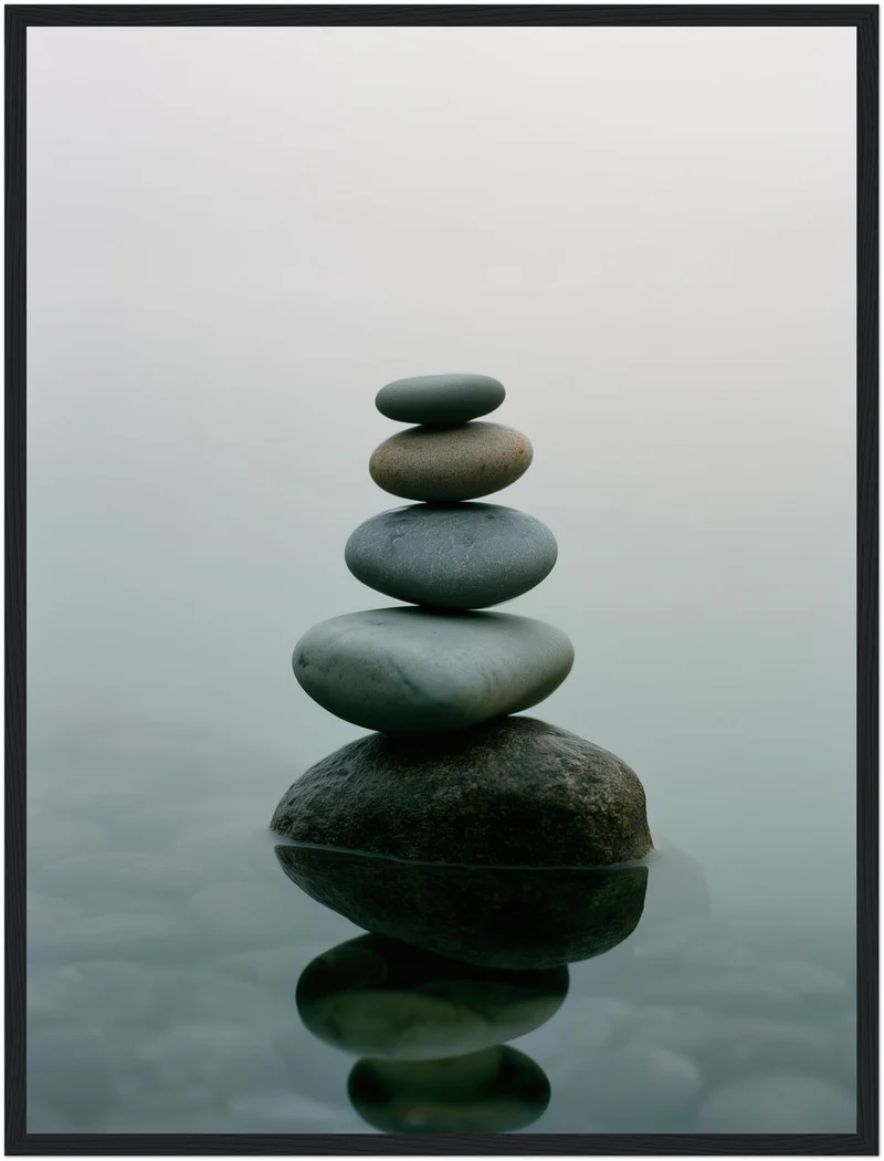 Steine im stillen Wasser Poster