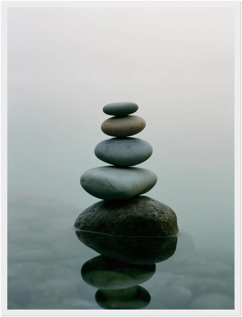 Steine im stillen Wasser Poster