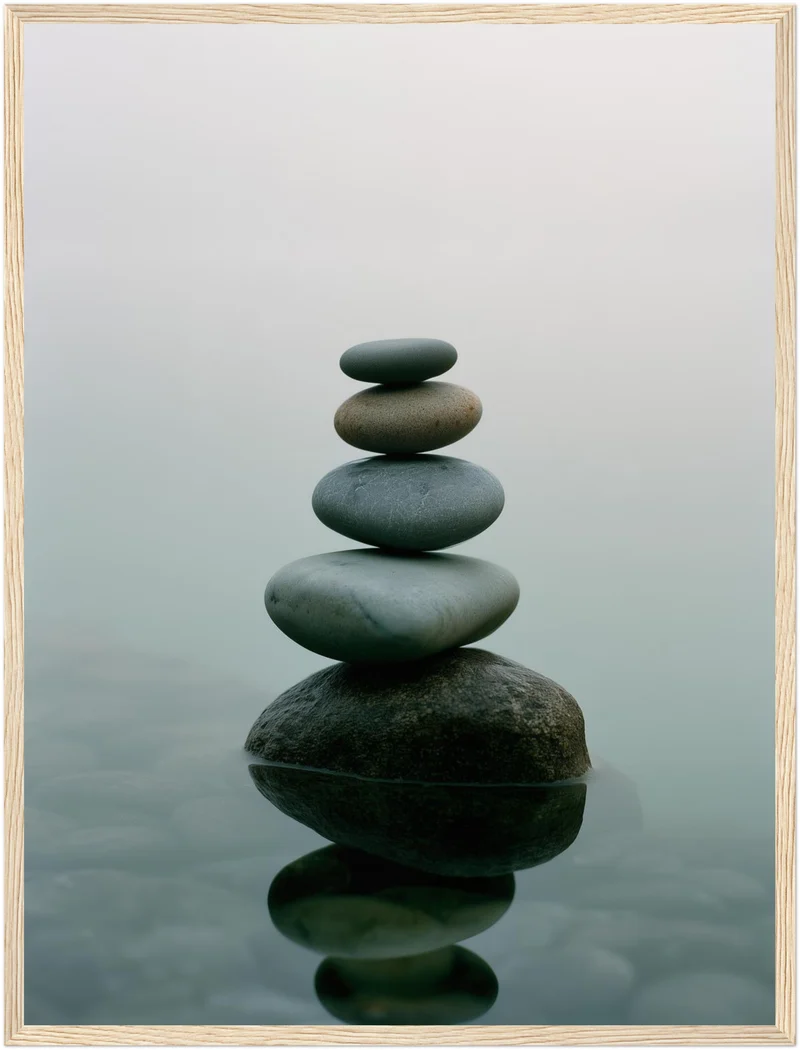 Steine im stillen Wasser Poster