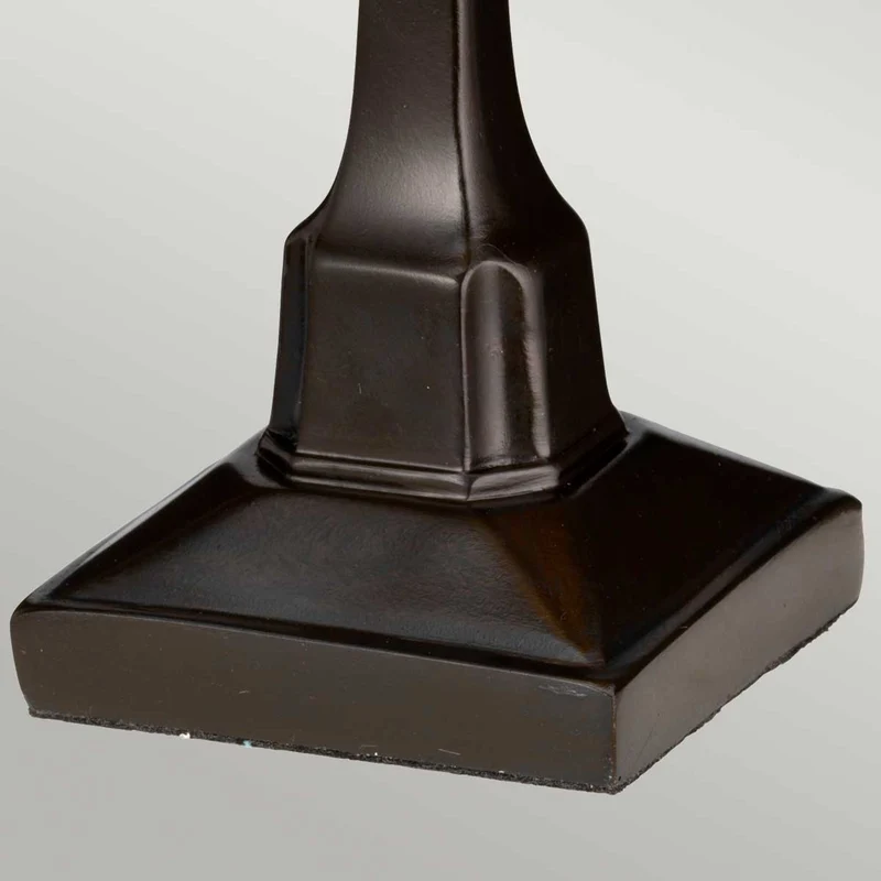 Tischleuchte Holmes 1-flammig Tiffany-Glasschirm Bronze