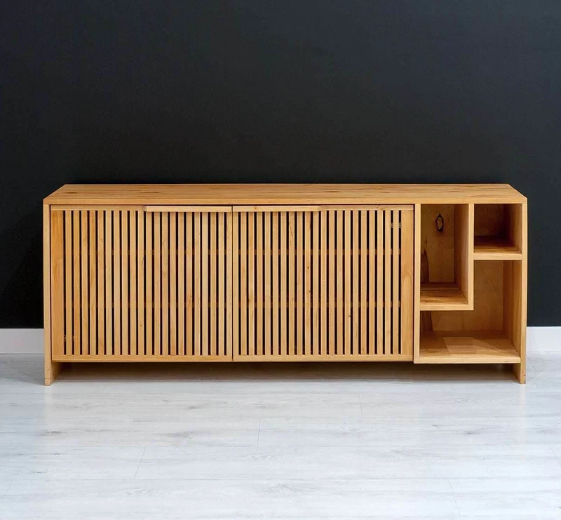 Modernes Sideboard aus massiver Eiche | Zweitürige Kommode Conte