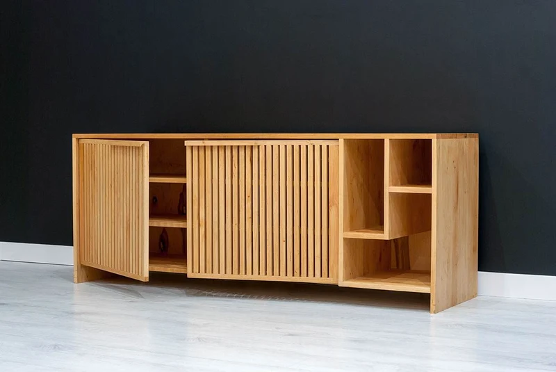 Modernes Sideboard aus massiver Eiche | Zweitürige Kommode Conte