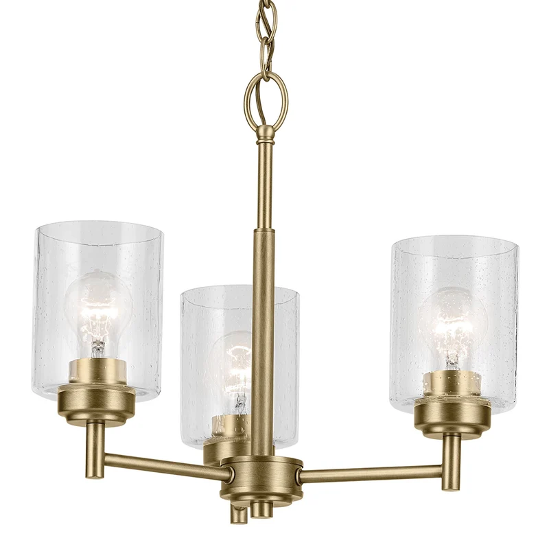 Kronleuchter Winslow 3-flammig Messing Ø 46cm