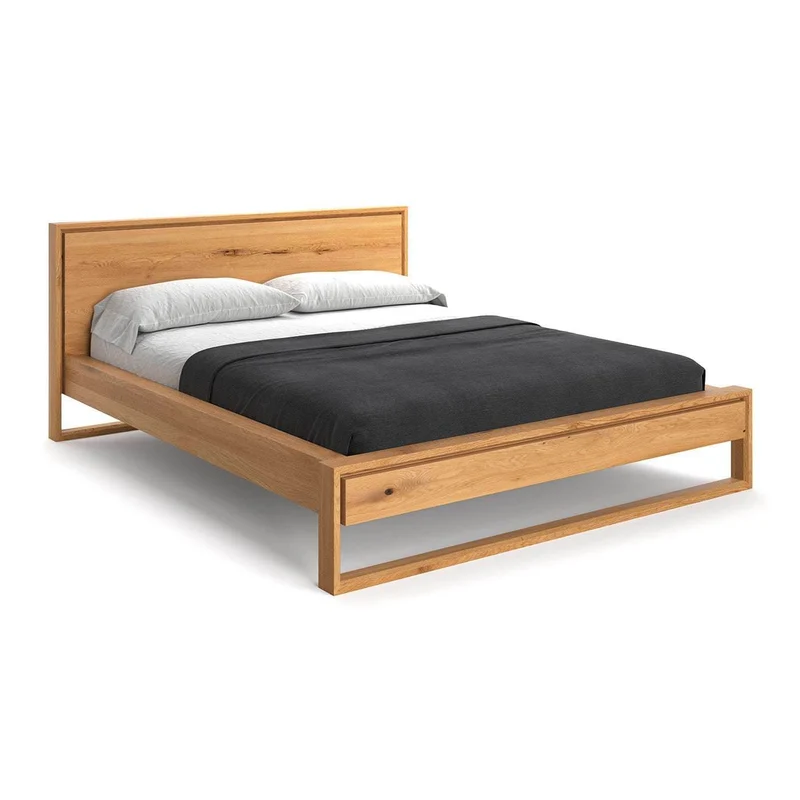 Schlankes Bett aus massiver Eiche | MODENA