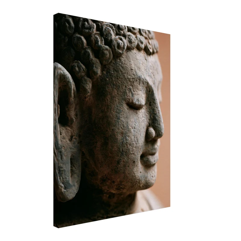 Stiller Buddha im Profil Leinwand