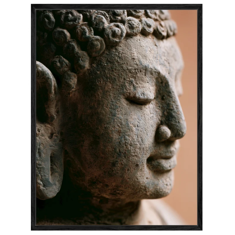 Stiller Buddha im Profil Leinwand