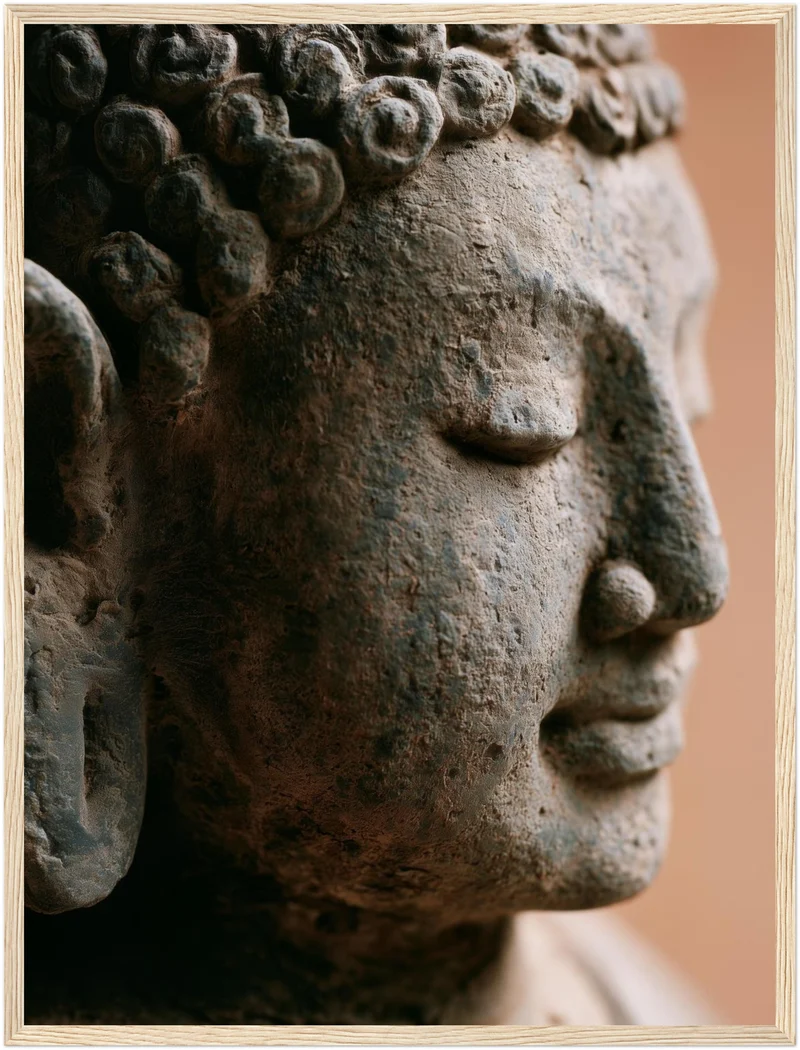 Stiller Buddha im Profil Poster