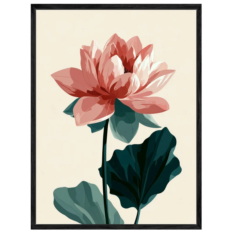 Lotusblüte in rosa Leinwand