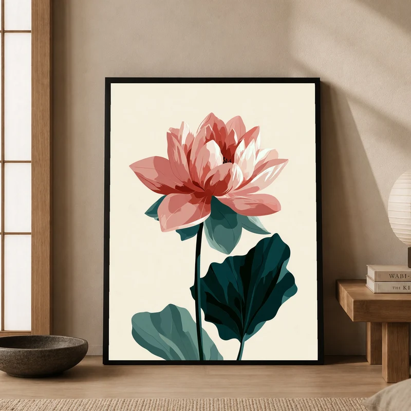 Lotusblüte in rosa Poster