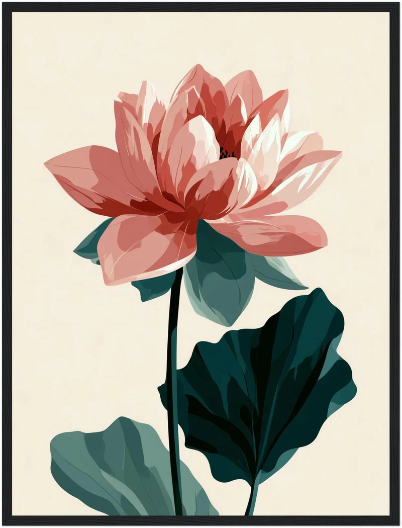 Lotusblüte in rosa Poster