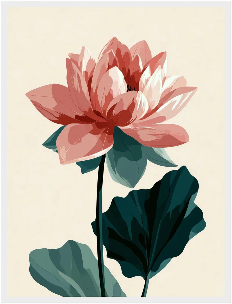 Lotusblüte in rosa Poster