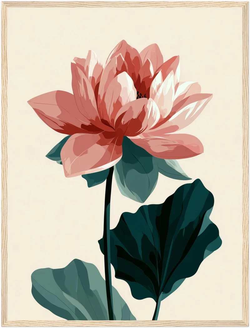 Lotusblüte in rosa Poster