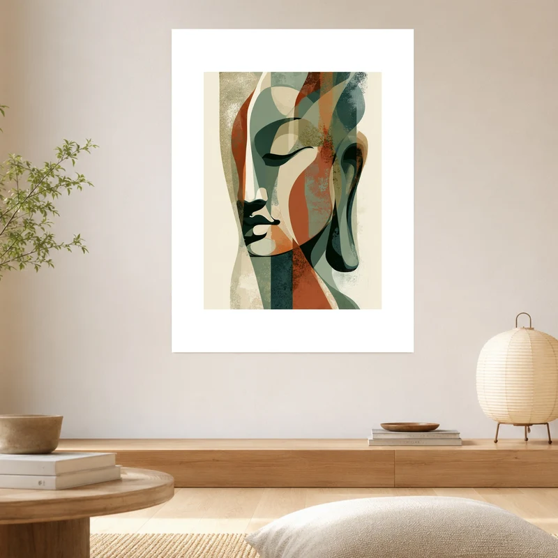 Stilles Gesicht im Zen Poster
