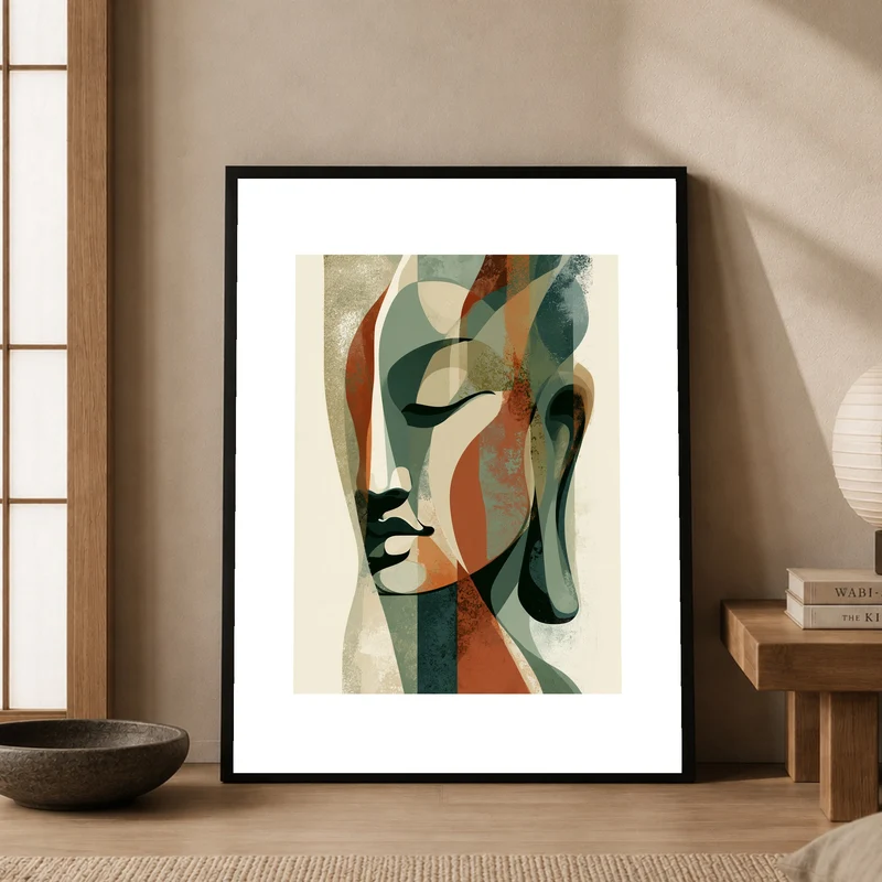 Stilles Gesicht im Zen Poster