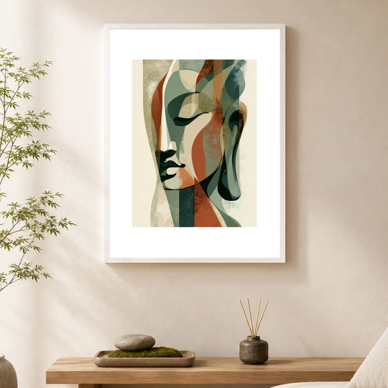 Stilles Gesicht im Zen Poster