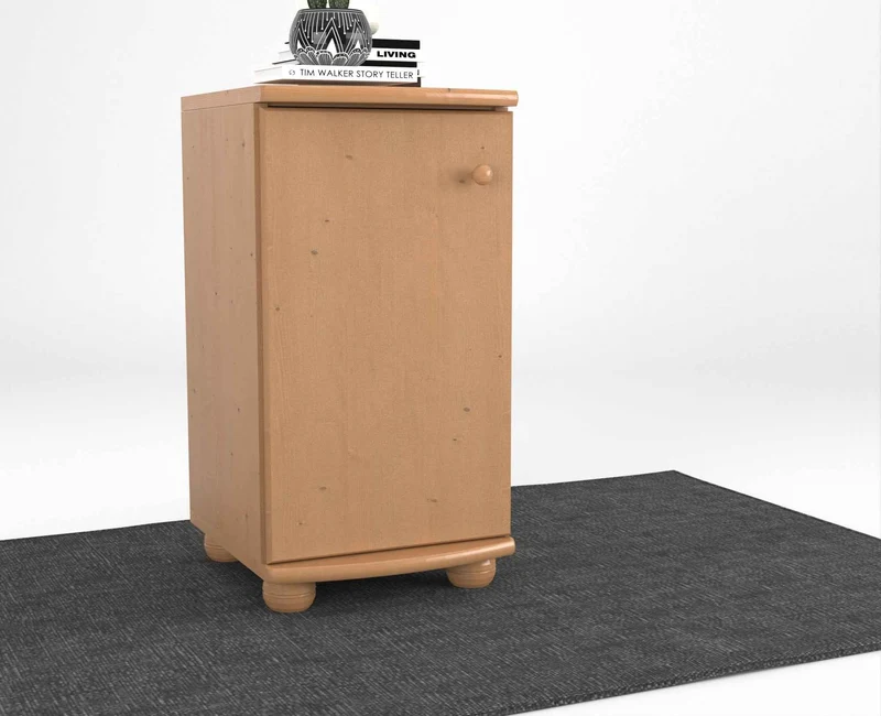 Claudia Kommode Bio Kiefer Massivholz - Elegante 1-türige Anrichte aus 100% Bio Holz