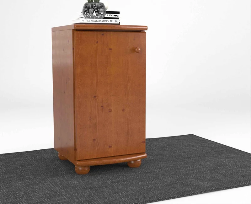 Claudia Kommode Bio Kiefer Massivholz - Elegante 1-türige Anrichte aus 100% Bio Holz