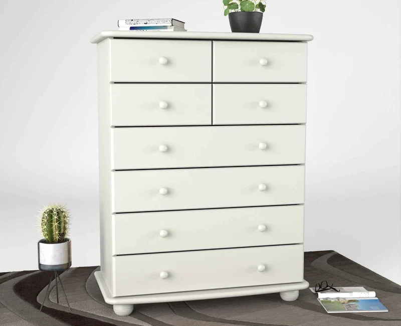 Anika Bio Kiefer Massivholz Kommode 8-Schubladen aus 100% Bio Kiefer