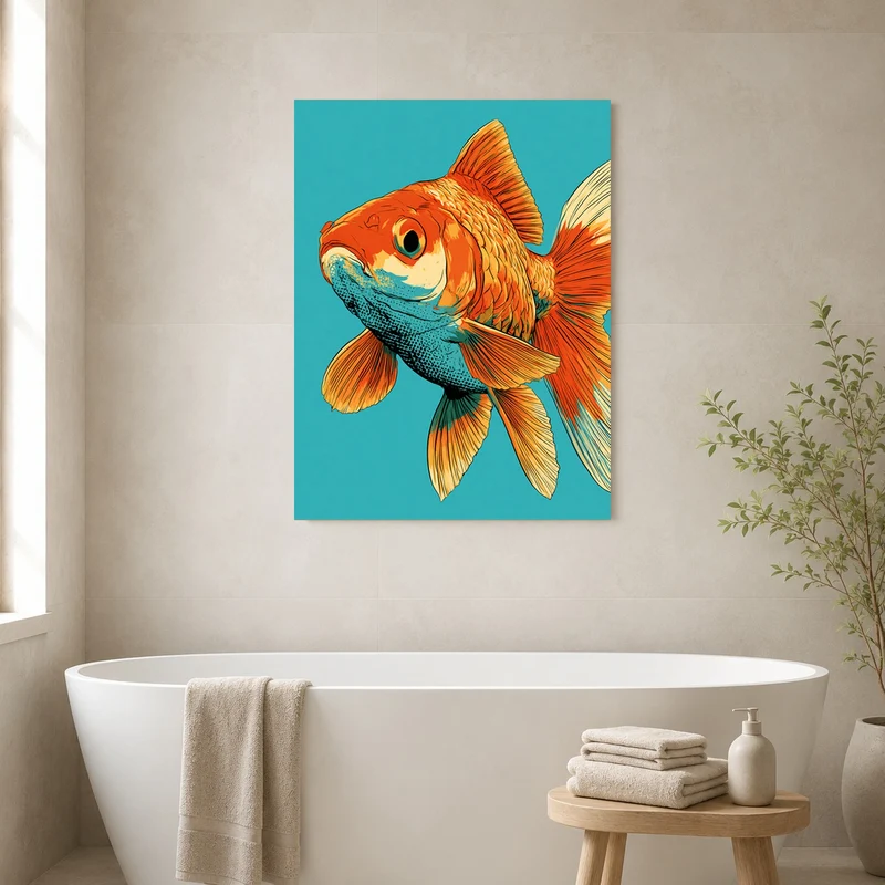 Goldfisch Pop Art Leinwand