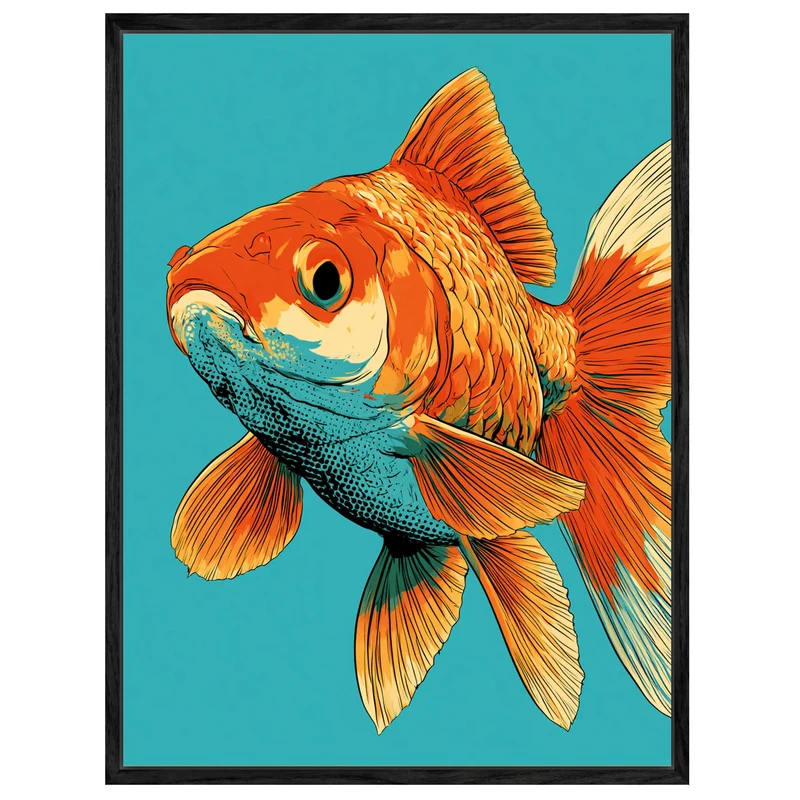 Goldfisch Pop Art Leinwand