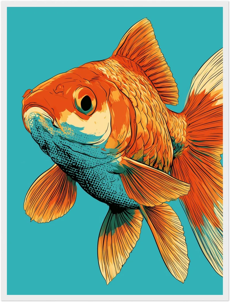 Goldfisch Pop Art Poster