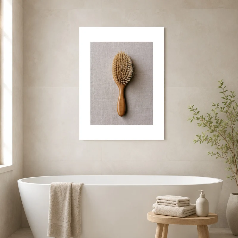 Alte Haarbürste Vintage Leinwand