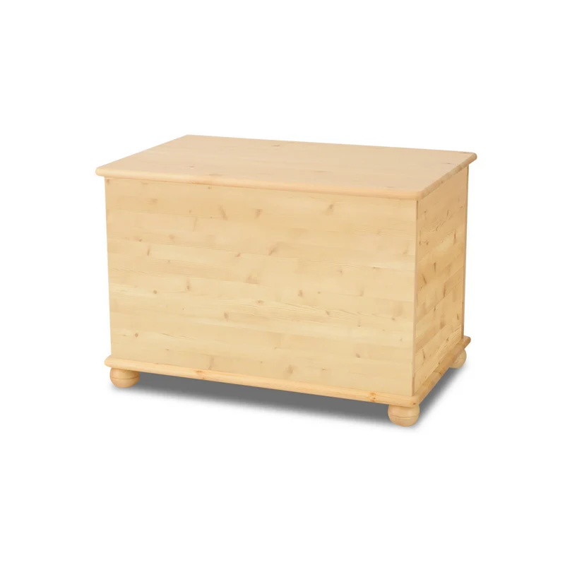 Leo Spielkiste aus Holz | Bio Kiefer Massivholz Schatztruhe und Spielkiste