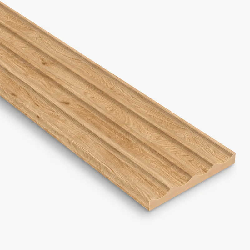 Fluted Concave Wall Panels Oak