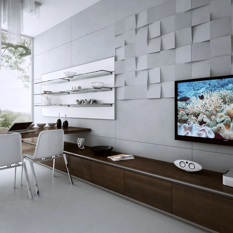 3D Concrete Wall Panels SQUARES