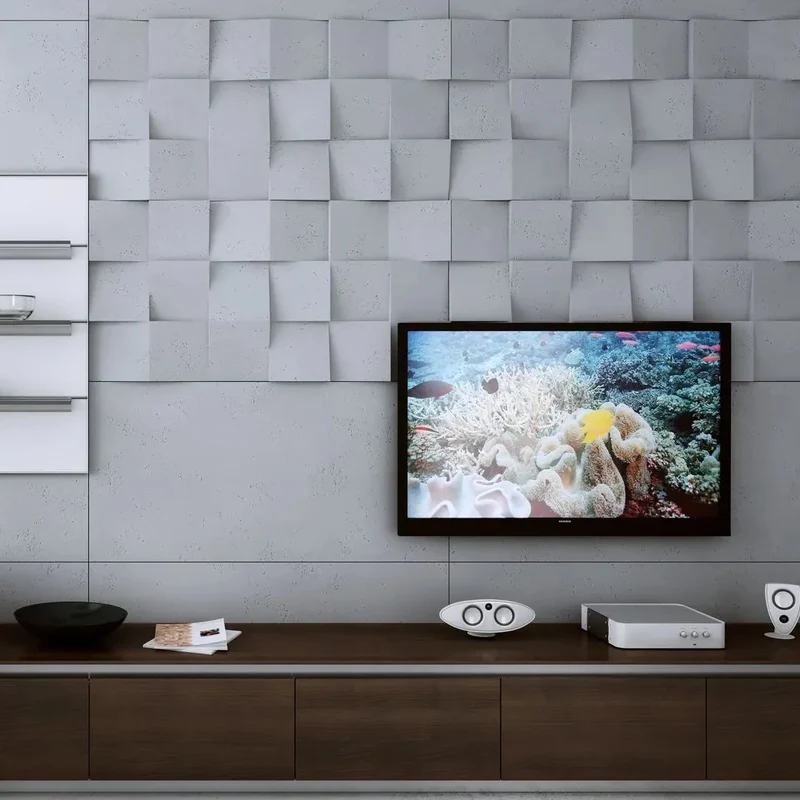 3D Concrete Wall Panels SQUARES