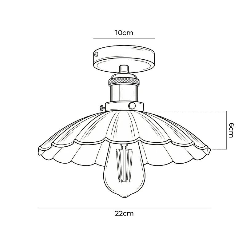 LEDSONE Vintage Deckenlampe Stilvolle Beleuchtung ~3572