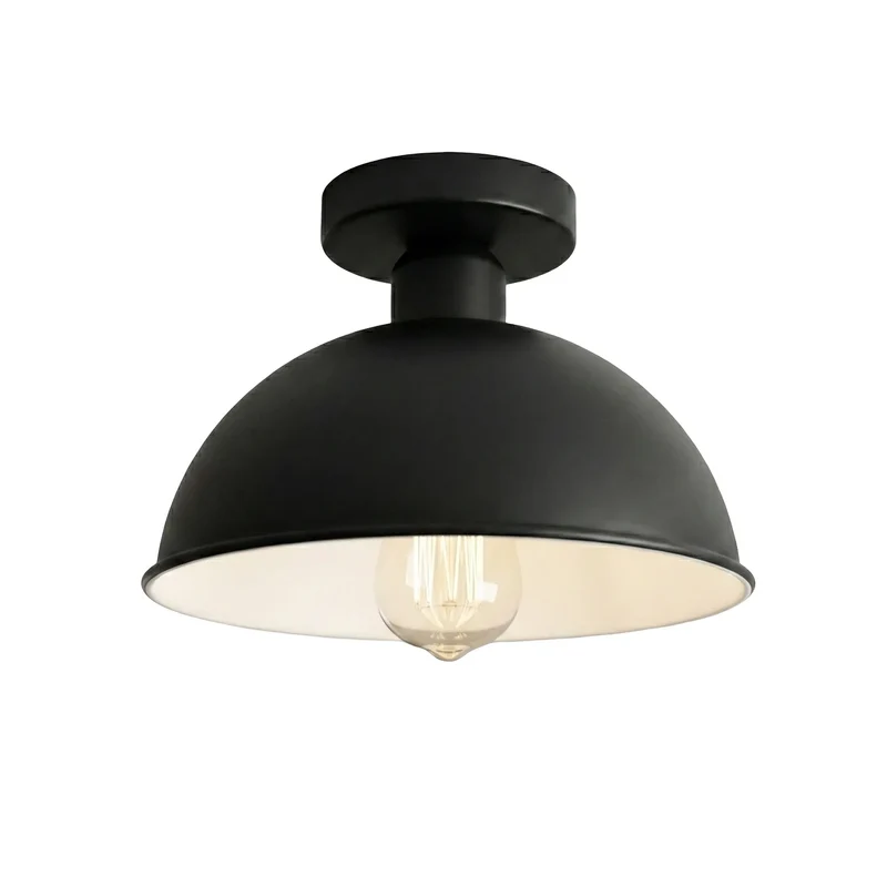 Retro Tresenleuchte Unterputz – Vintage Industrie Deckenlampe | Ø 21cm | E27 ~3573