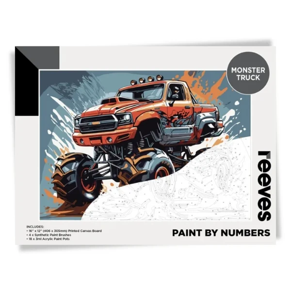 Reeves Paint by Numbers 12x16 inch - Monster Truck