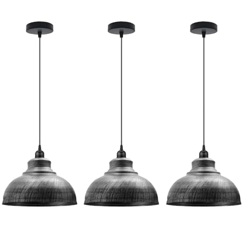 3er Set Hängelampe Emaille Look – Vintage Industrie Pendelleuchte | Ø29cm | E27 ~3430