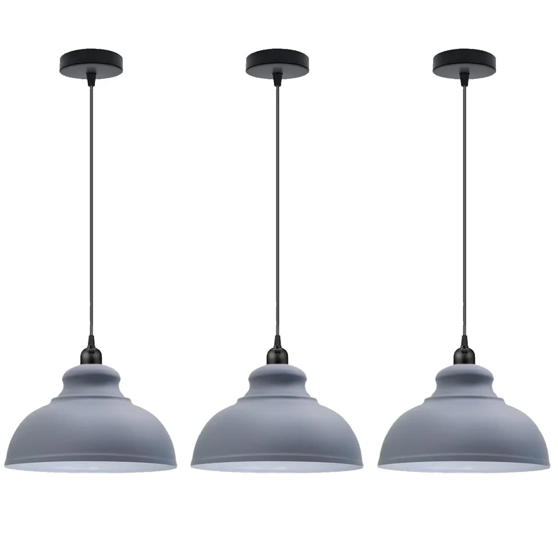 3er Set Hängelampe Emaille Look – Vintage Industrie Pendelleuchte | Ø29cm | E27 ~3430