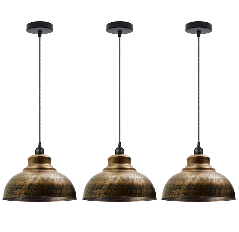 3er Set Hängelampe Emaille Look – Vintage Industrie Pendelleuchte | Ø29cm | E27 ~3430
