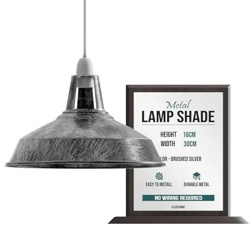 Lampada Sospensione Industriale Gialla Fessura Retrò E27 B22 ~3424