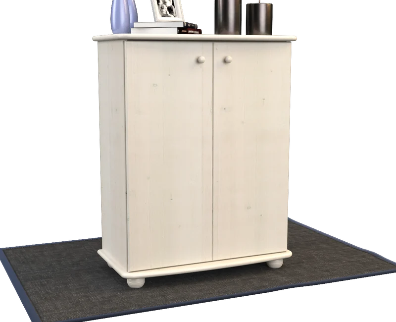 Anika Kommode 110er Bio Kiefer Massivholz | 2-Türig Sideboard mit Regalfächern | Anrichte aus 100% Massivholz