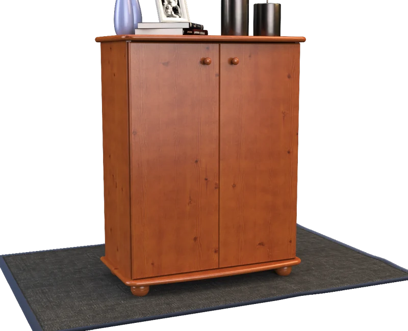 Anika Kommode 110er Bio Kiefer Massivholz | 2-Türig Sideboard mit Regalfächern | Anrichte aus 100% Massivholz