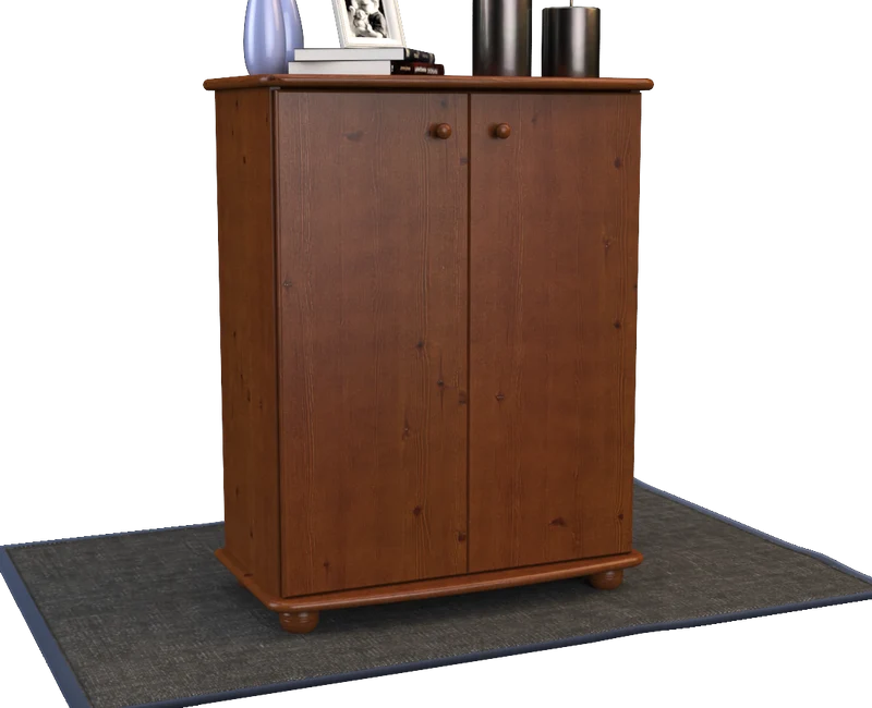 Anika Kommode 110er Bio Kiefer Massivholz | 2-Türig Sideboard mit Regalfächern | Anrichte aus 100% Massivholz