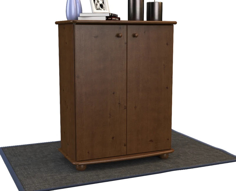 Anika Kommode 110er Bio Kiefer Massivholz | 2-Türig Sideboard mit Regalfächern | Anrichte aus 100% Massivholz
