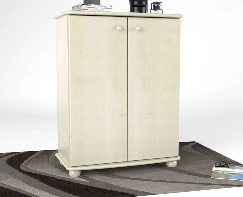 Anika Kommode Sideboard Bio Kiefer | 2-türig mit Kleiderstange | Nachhaltige Möbel