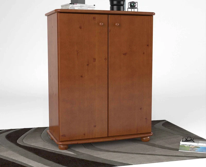Anika Kommode Sideboard Bio Kiefer | 2-türig mit Kleiderstange | Nachhaltige Möbel