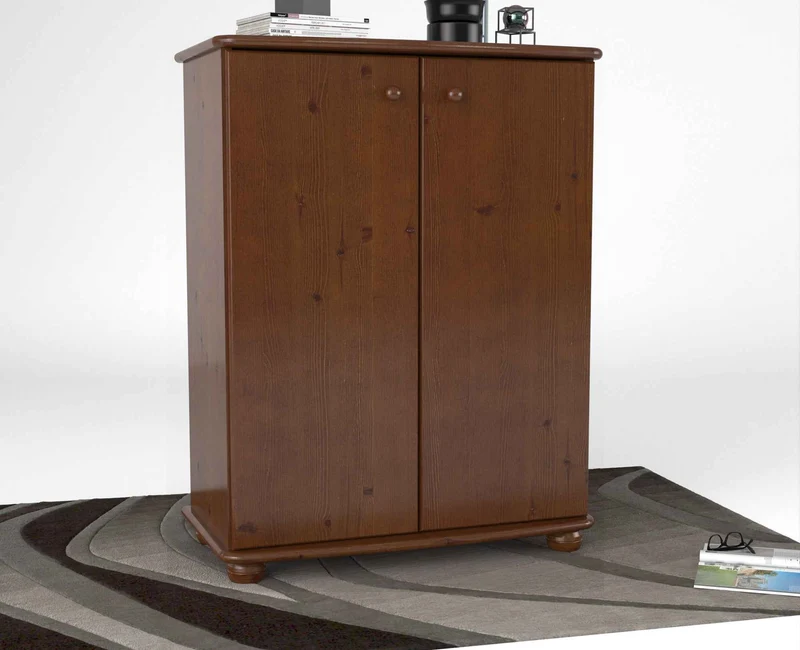 Anika Kommode Sideboard Bio Kiefer | 2-türig mit Kleiderstange | Nachhaltige Möbel