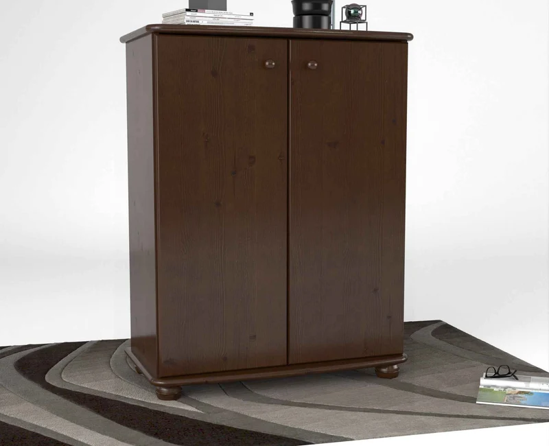Anika Kommode Sideboard Bio Kiefer | 2-türig mit Kleiderstange | Nachhaltige Möbel