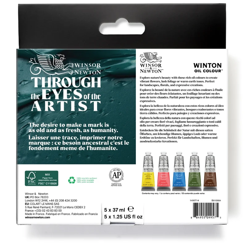 Winsor and Newton - Winton Oil Colour - 5x37ml - Botanic set