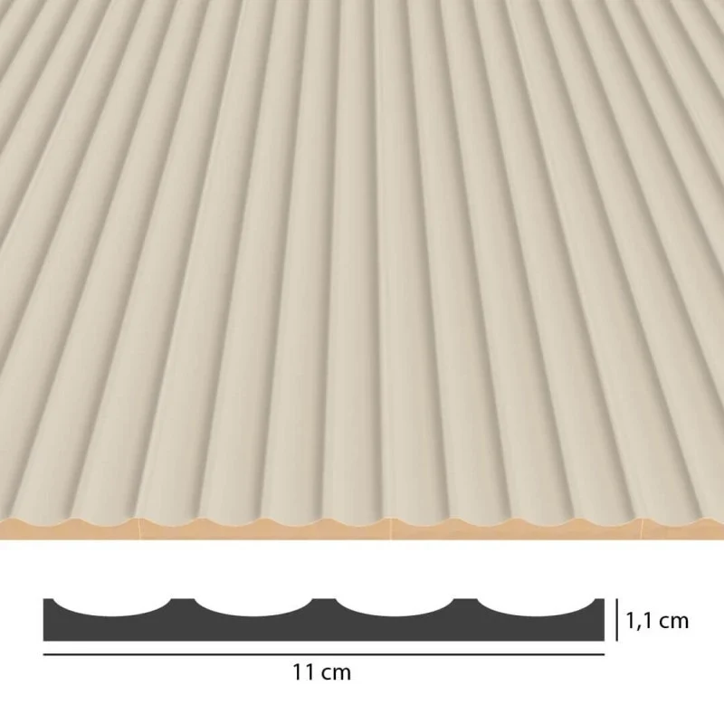 Fluted Concave Wall Panels Beige