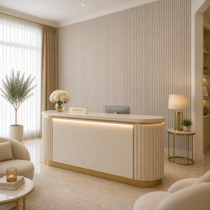 Fluted Concave Wall Panels Cashmere
