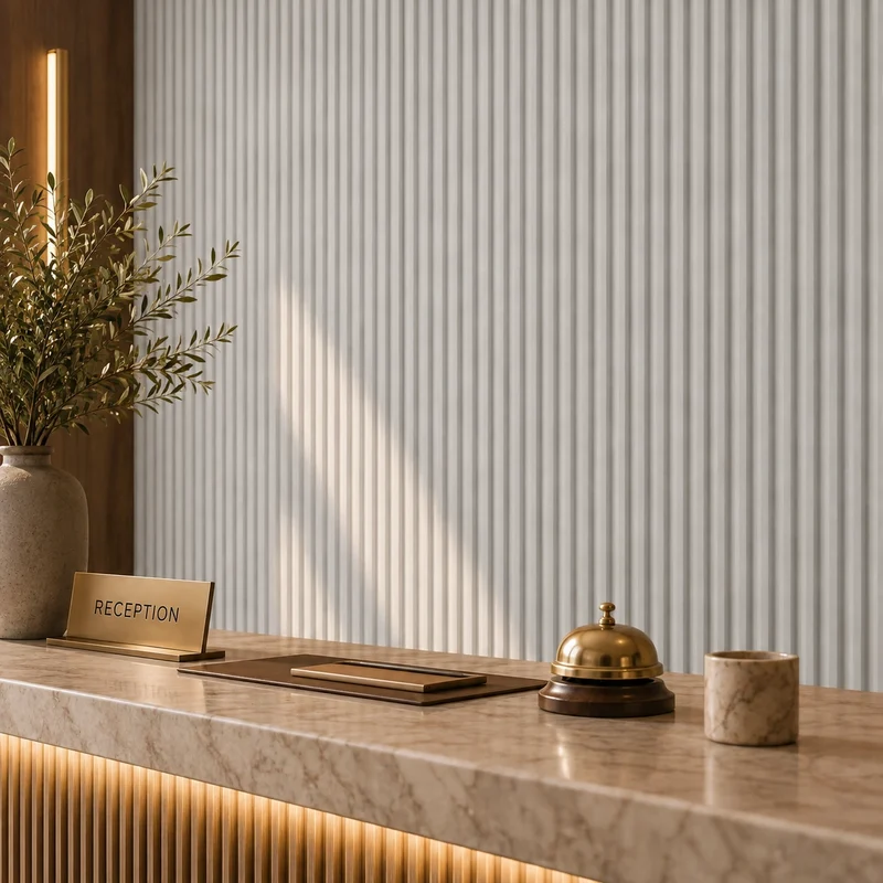 Fluted Concave Wall Panels Cashmere