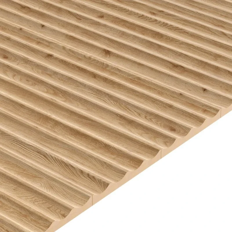 Fluted Concave Wall Panels Oak